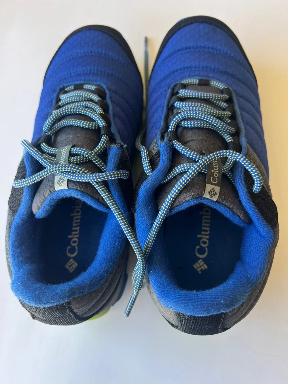 Columbia Kids Royal Blue & Neon Yellow Trail Sneakers